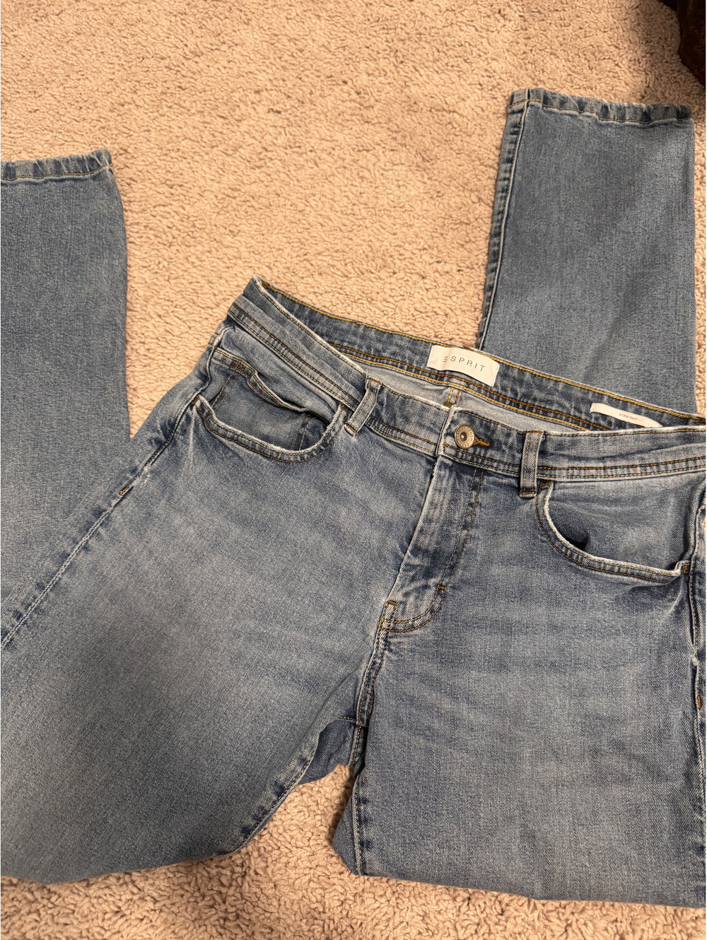 Esprit Straight Leg Jeans Blue Denim Medium Wash Classic 5-Pocket Womens Size 30